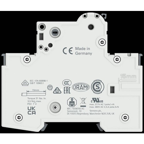 5SY6116-6 SIEMENS LS-SCHALTER B, 16A 1POLIG 6KA Produktbild Additional View 7 L