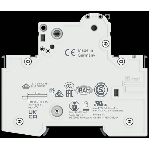 5SY6110-7 SIEMENS LEITUNGSSCHUTZSCHALTER 10/1/C 6KA, T=70MM Produktbild Additional View 7 L