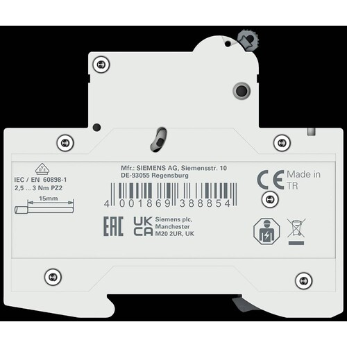 5SL6310-6 Siemens LS-SCHALTER 6KA 3POL B10 Produktbild Additional View 6 L