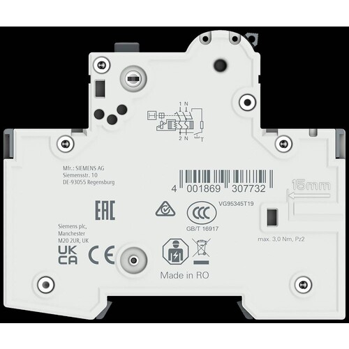 5SU1354-6KK10 Siemens FI/LS A,30MA 1+N-P B10 10KA Produktbild Additional View 5 L