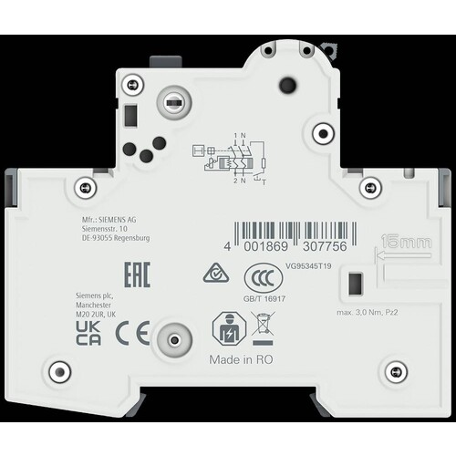 5SU1354-6KK16 Siemens FI/LS A,30MA 1+N-P B16 10KA Produktbild Additional View 5 L