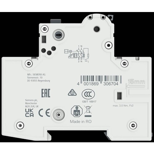 5SU1356-6KK10 Siemens FI/LS A,30MA 1+N-P B10 6KA Produktbild Additional View 5 L