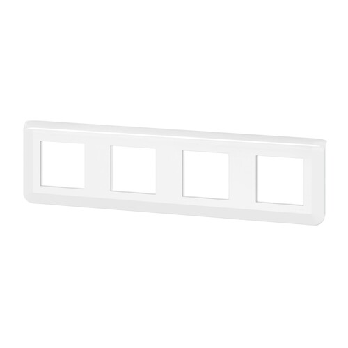 078808L Legrand Mosaic Rahmen 4x2 modulig, horizontal Farbe: Ultraweiß Produktbild Additional View 2 L