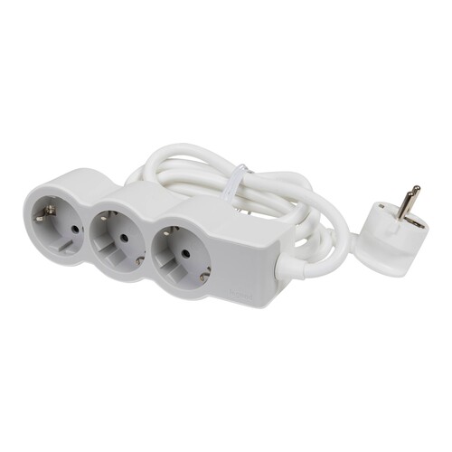 694567 Legrand Flache Steckdosenleiste 3x Steckdose, 5 Meter Kabel Farbe: Ultr Produktbild Additional View 1 L