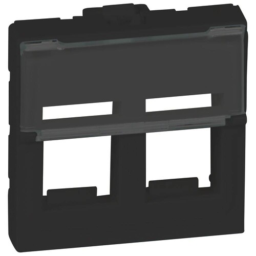 078610SW Legrand Mosaic KEYSTONE Adapter 2-fach, 2-modulig, Farbe: Schwarz Produktbild Additional View 1 L