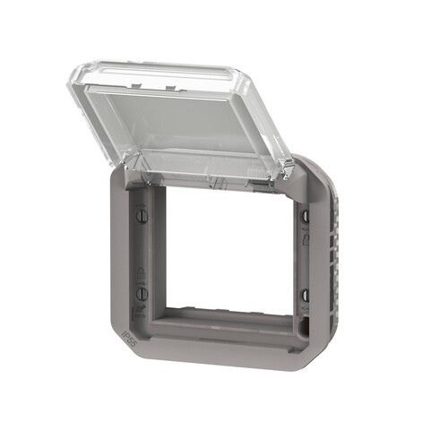 069580L Legrand Plexo New Einsatz Mosaic Adapter mit transparentem Klappdeckel Produktbild Additional View 2 L