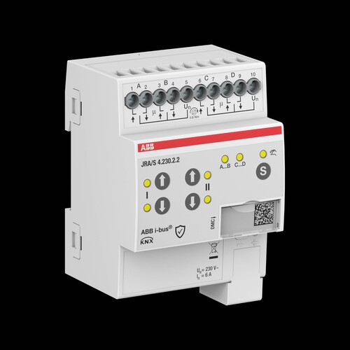 JRA/S 4.230.2.2 ABB KNX Jalousieaktor 4-fach mit manueller Bedienung Produktbild Additional View 3 L