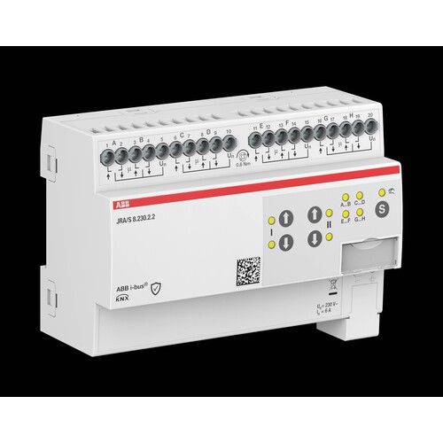 JRA/S 8.230.2.2 ABB KNX Jalousieaktor 8-fach mit manueller Bedienung Produktbild Additional View 1 L