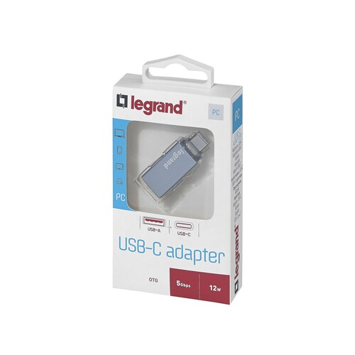 050692 Legrand Adapter USB-A/USB-C Produktbild Back View L