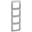 771308 LEGRAND RAHMEN 4-FACH SENKRECHT GALEA SOFT ALUMINIUM Produktbild Additional View 2 S