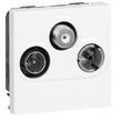 78786 LEGRAND ANTENNENDOSE TV/RADIO/SAT MOSAIC WEISS 2 MODULE Produktbild Additional View 3 S