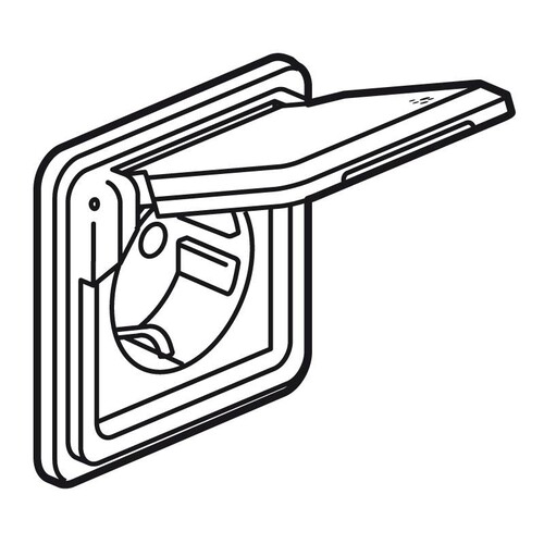 077835 LEGRAND SOLiROC Schukosteckdose m. Klappdeckel + KS Produktbild Additional View 2 L