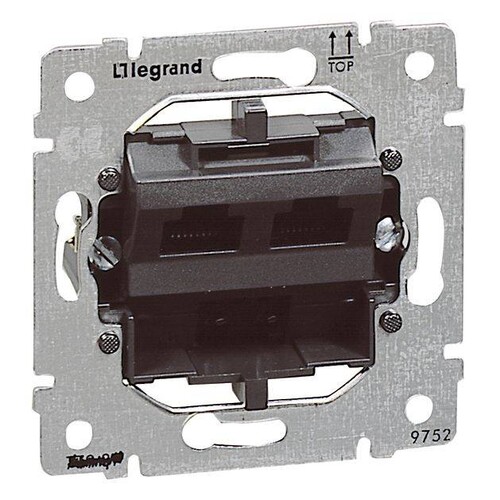 775830 Legrand DAE UTP 2xRJ45 Kat6 Einsatz Cat6 Dose Produktbild Additional View 2 L