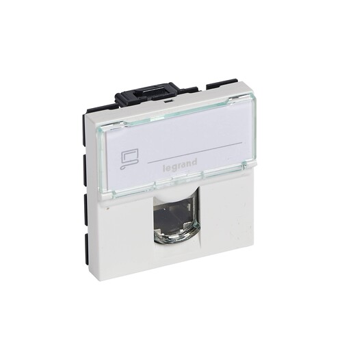 076576 Legrand Mosaic Cat6A geschirmt 1-fach 2 Module werkzeuglos, ws Produktbild Additional View 4 L