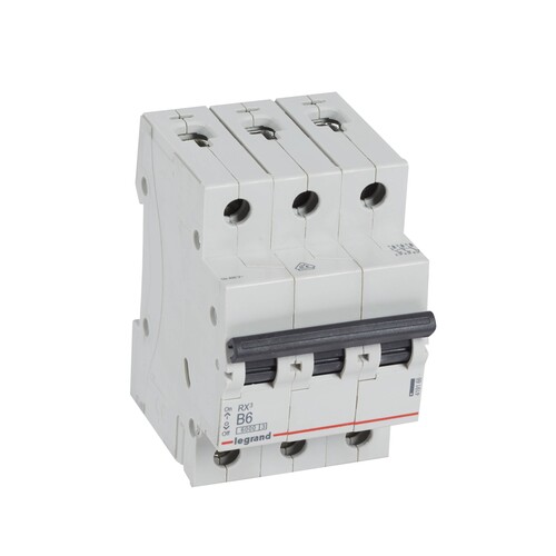 419166 Legrand Leitungsschutzschalter RX3 LS B6A 3P 6KA 1M Produktbild Additional View 2 L