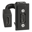 K4284P Bticino LivingNow 1 moduliger Einsatz HDMI mit Anschlusskabel und Ste Produktbild Additional View 1 S