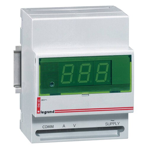 004663 Legrand Amperemeter/Voltmeter, digital, Amperemeter über Stromwandler, Produktbild Additional View 2 L