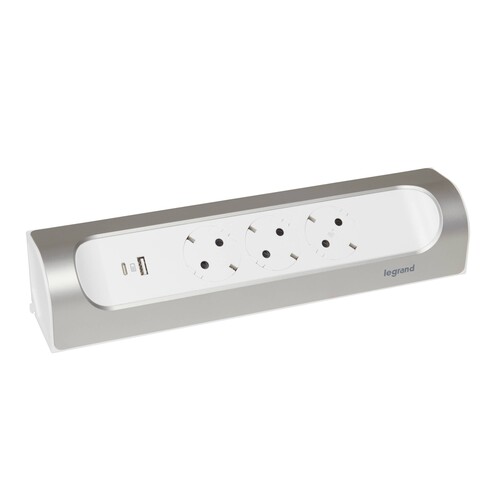 694504 Legrand Ecksteckdosenleiste 3x Steckdose, USB A+C, ohne Kabel Farbe: U Produktbild Additional View 3 L