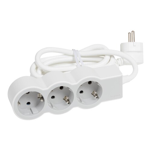 694567 Legrand Flache Steckdosenleiste 3x Steckdose, 5 Meter Kabel Farbe: Ultr Produktbild Additional View 2 L