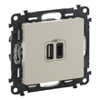 753206 Legrand Valena Life 2XUSB A+C 2 modulig 3A Farbe: Mandelweiß Produktbild 1 S