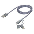 050693 Legrand Kabel 3 in 1 Micro - USB - Light Produktbild Back View S