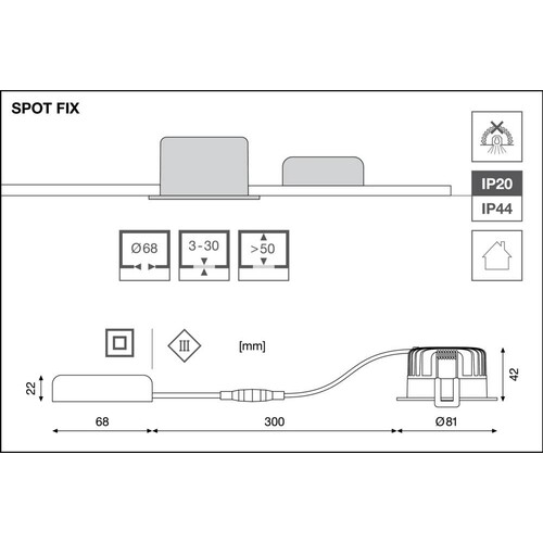 4058075799547 Ledvance SP FIX P 8W 930 PS DIM IP44 WT Produktbild Additional View 6 L