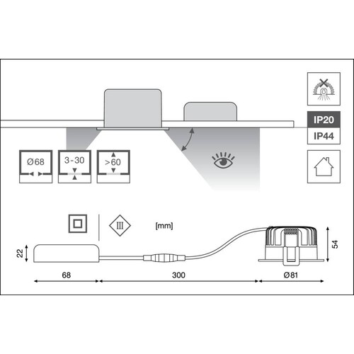 4058075799820 Ledvance SP DK FIX P 8W 930 PS DIM IP44 WT Produktbild Additional View 7 L