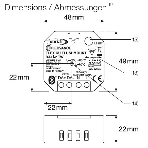 4058075841901 Ledvance FLEX CU FLUSH MOUNT DALI-2 TW Produktbild Additional View 3 L