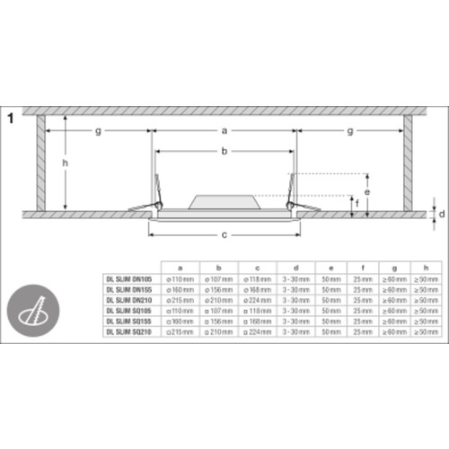 4058075078970 Ledvance DL SLIM DN105 6W/3000K WT IP20 Produktbild Additional View 9 L