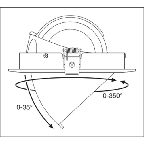 4058075104020 Ledvance SP VARIO DN170 35W/3000K 24DEG WT Produktbild Back View L