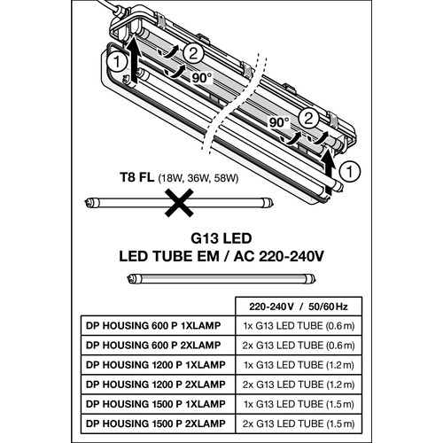 4099854118159 Ledvance DP HOUSING 1500 P 1XLAMP IP65 Produktbild Additional View 5 L