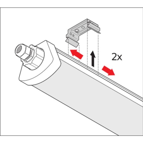 4058075424227 Ledvance DP COMPACT 1200 23W/3000K GR IP66 Produktbild Back View L