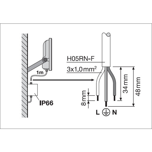 4099854305962 Ledvance FL 50 P 41W 6KLM 840 PS SY100 BK LED Fluter Produktbild Additional View 8 L