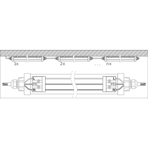 4058075424227 Ledvance DP COMPACT 1200 23W/3000K GR IP66 Produktbild Default L