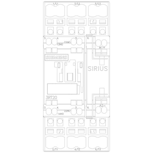 3RT2028-2BB40 SIEMENS Schütz AC3:18,5kW 1S+1OE DC24V Produktbild Additional View 4 L