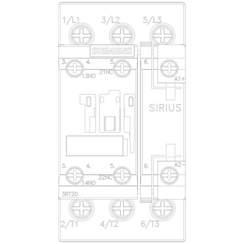 3RT2023-1BB40 SIEMENS Schütz AC-3 4KW/400V 1S+1OE DC24V 3-polig Produktbild Additional View 4 L