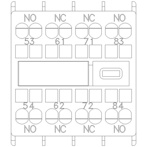 3RH2911-2GA22 SIEMENS HILFSSCH.BL. FRONT 2S+2OE 1S, 1OE, 1OE, 1S, FUER HILFSSCH. Produktbild Additional View 4 L
