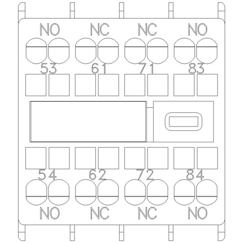 3RH2911-2GA22 SIEMENS HILFSSCH.BL. FRONT 2S+2OE 1S, 1OE, 1OE, 1S, FUER HILFSSCH. Produktbild Additional View 4 L