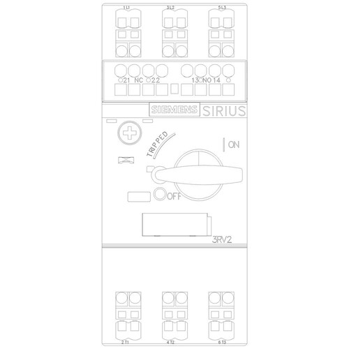 3RV2011-0AA25 Siemens LEISTUNGSSCHALTER FEDERZUGANSCHL. 0,16A Produktbild Additional View 4 L