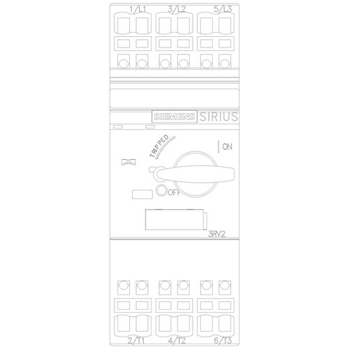 3RV2021-4CA20 Siemens LEISTUNGSSCHALTER FEDERZUGANSCHL. 22A Produktbild Additional View 4 L