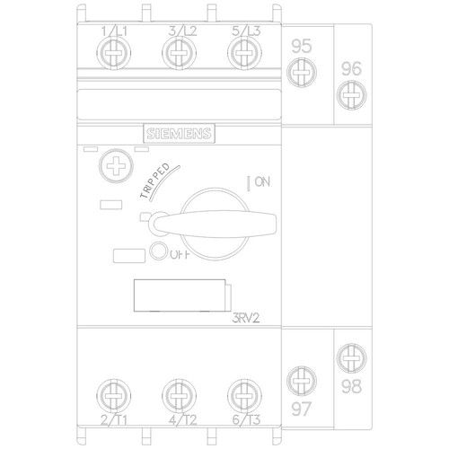 3RV2111-1EA10 Siemens LEISTUNGSSCHALTER SCHRAUBANSCHL. 4A Produktbild Additional View 4 L