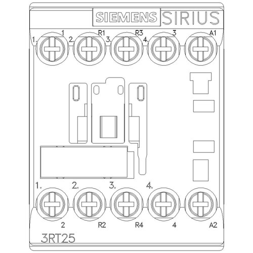 3RT2517-1AP00 SIEMENS 2S+2Ö Schütz AC3 5,5KW AC 230V 50HZ 4pol. Produktbild Additional View 4 L