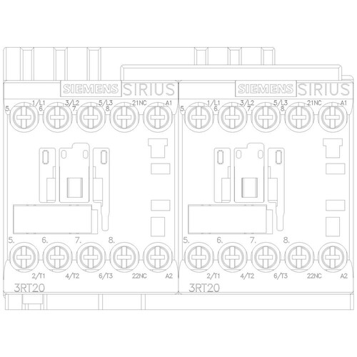 3RA2316-8XB30-1AP0 SIEMENS Wendekomb. AC3 4KW/400V AC 230V 50/60HZ 3pol. Produktbild Additional View 4 L