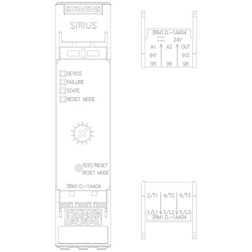 3RM1001-1AA04 Siemens Motorstarter Sirius 0,1-0,5A Produktbild Additional View 5 L