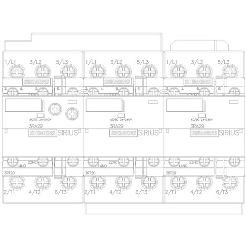 3RA2425-8XF32-1AL2 Siemens Stern-Dreieck Komb. AC3 15/18,5KW/400V AC 230V 50/60HZ Produktbild Additional View 4 L