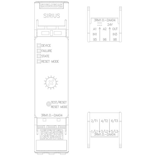 3RM1002-2AA04 Siemens Sirius Motorstarter 24V DC 0,4-2.0A Produktbild Additional View 5 L