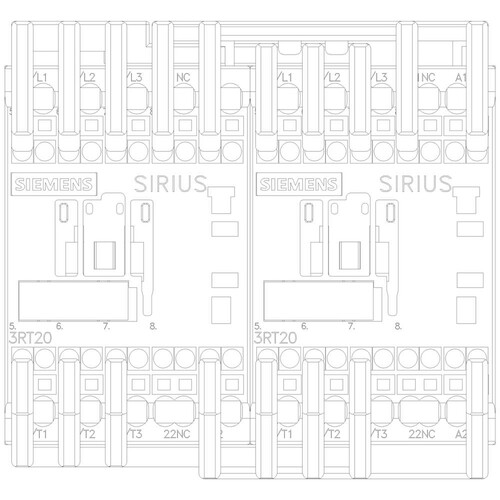 3RA2318-8XB30-2AB0 Siemens Wendekombination AC-3, 7,5kW/400V AC24V Produktbild Additional View 5 L