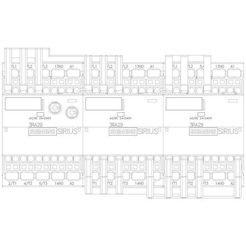 3RA2417-8XF31-2AF0 Siemens Stern- Dreieck-Kombination AC3, 11kW/400V AC11 Produktbild Additional View 5 L
