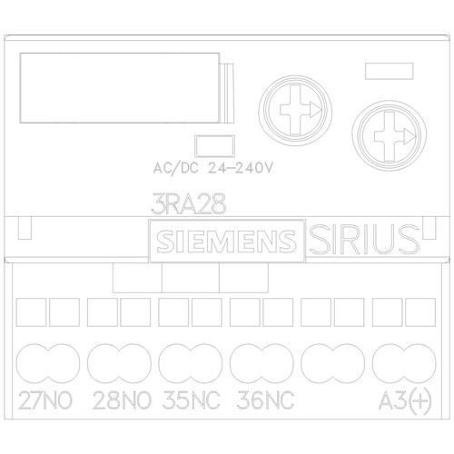 3RA2814-2FW10 Siemens Hilfsschalter, elektron. verzögert, rückfallverz. mit  Produktbild Additional View 5 L