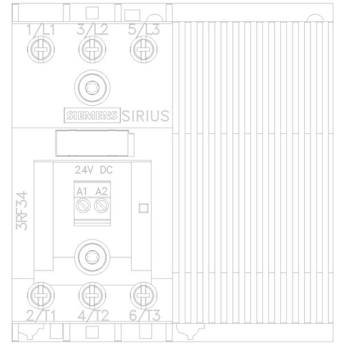 3RF3410-1BB06 Siemens Halbleiterschütz 3RF3, 3-ph. AC53 9,2A 48-600V/24V DC2-P Produktbild Additional View 5 L